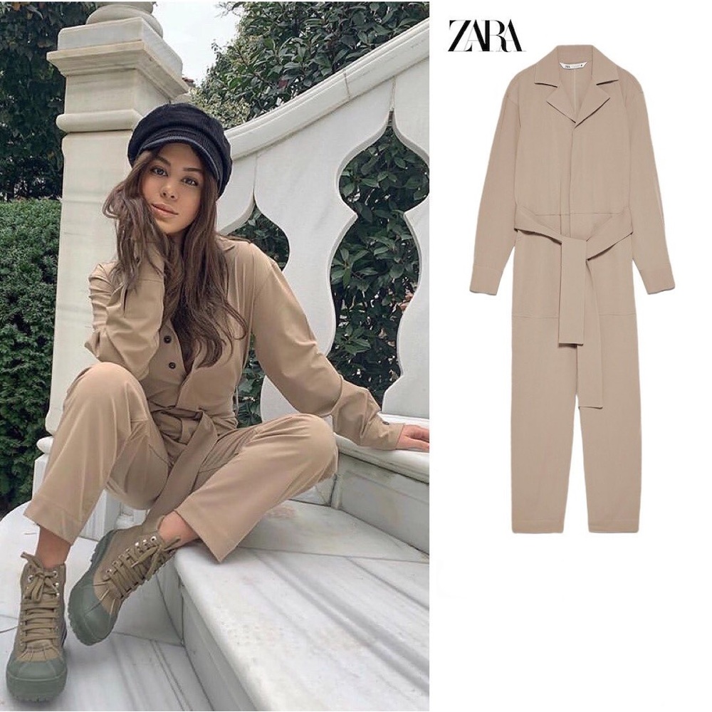 Zara Women's Beige Jumpsuit - Picture 2 of 6